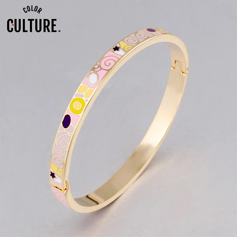 High-grade and Refined Colorful Bangles for Women Indian Style  Stainless Steel Jewelry