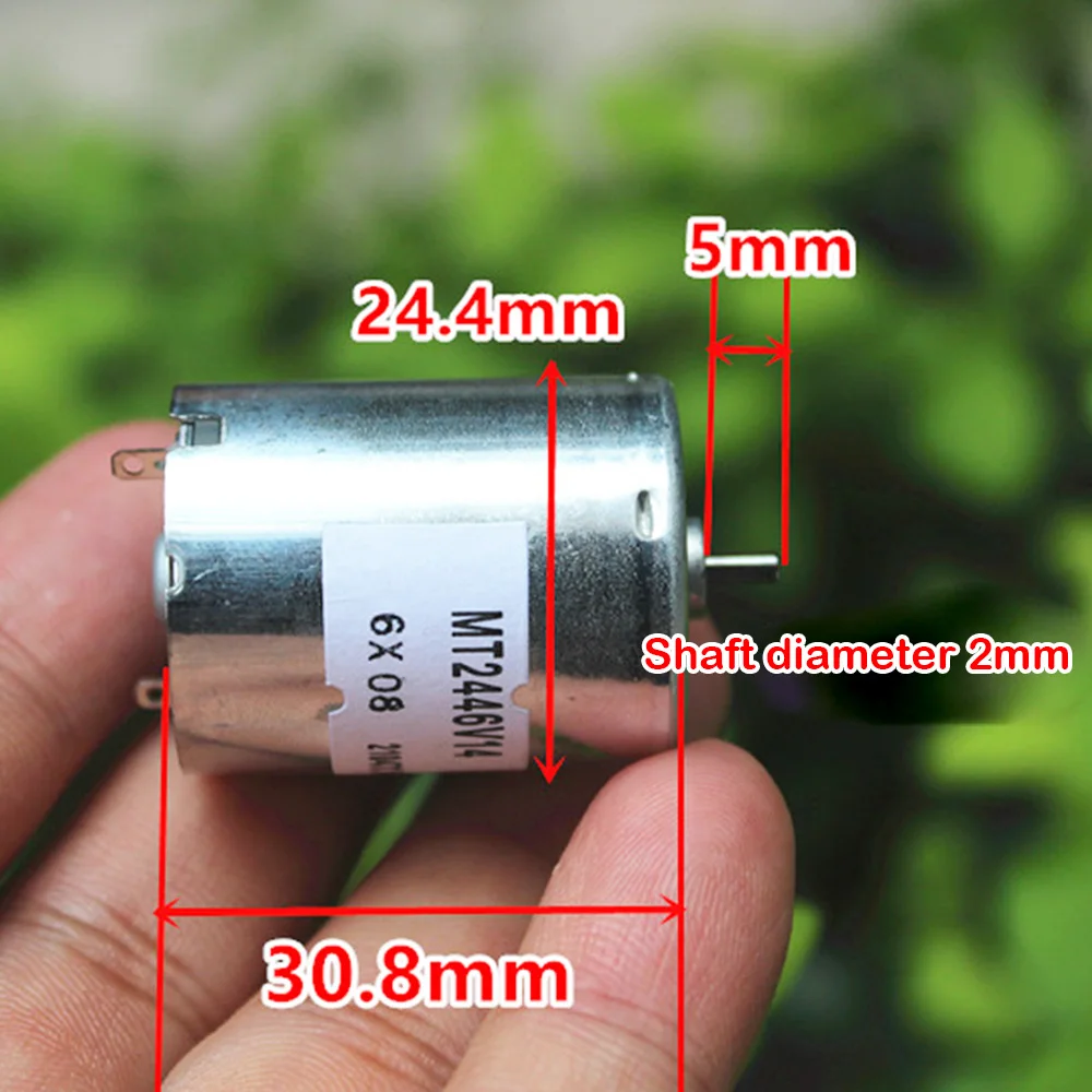 Micro 24mm Round RF-370 carbon brush DC Motor 12V 18V 24V 3200-6400RPM Slow Speed Mute Engine for Hobby electric toy model