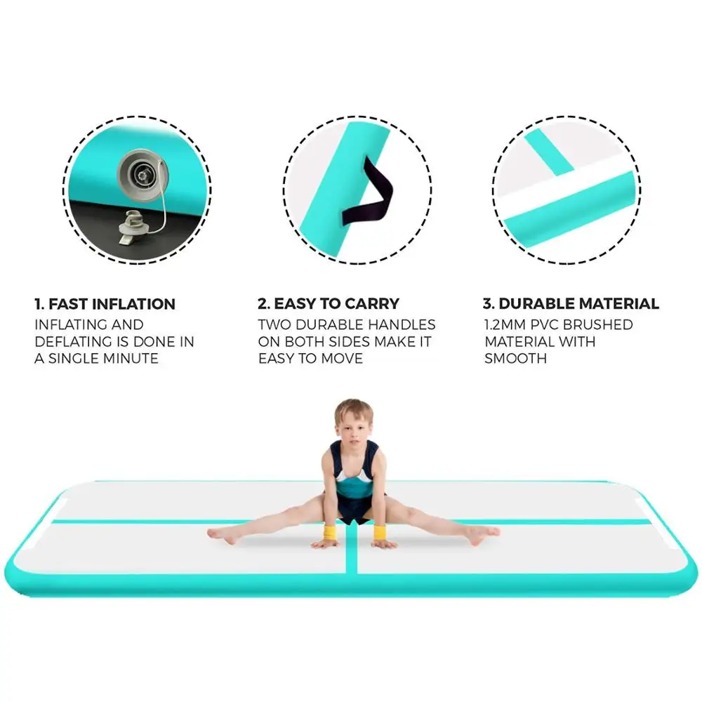 AqProfessional Air Track Yoga dehors Wrestling Board, Tapis gonflables pour prévenir les blessures, Tapis de culbutage, 2m, 3m, 4m