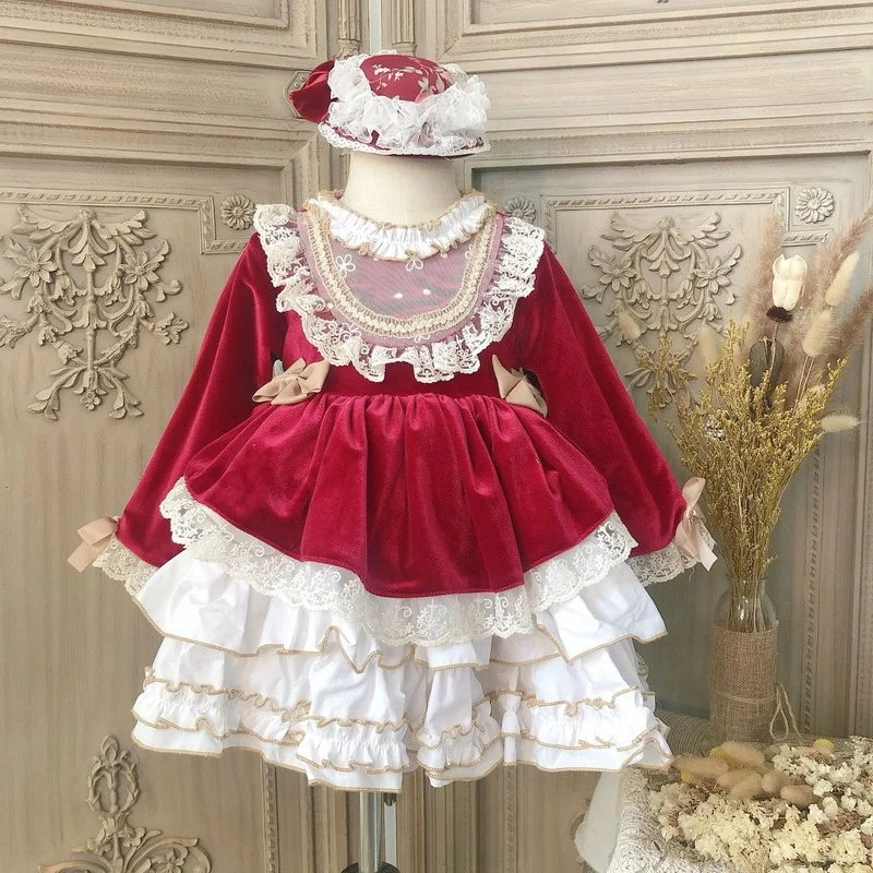 

Girls dress autumn and winter new Spanish court children's Lolita princess skirt