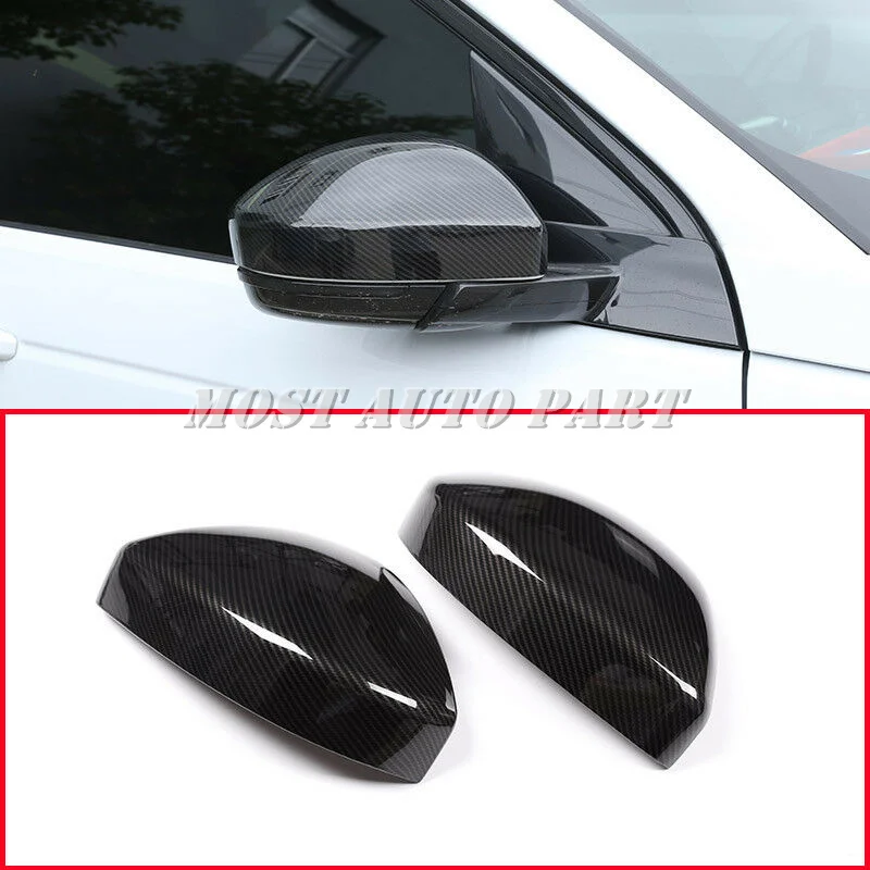 

Carbon Fiber Look Rearview Mirror Cap Cover For Land Rover Range Rover Evoque 2014-2018 2pcs Car Decoration Car Trim