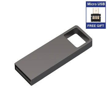 القلم محرك 256GB معدن مقاوم للماء محرك فلاش Usb 32GB 64GB 128G بندريف 4G 8G 16G Usb عصا 2.0 نوع الحرة c أو مايكرو محول