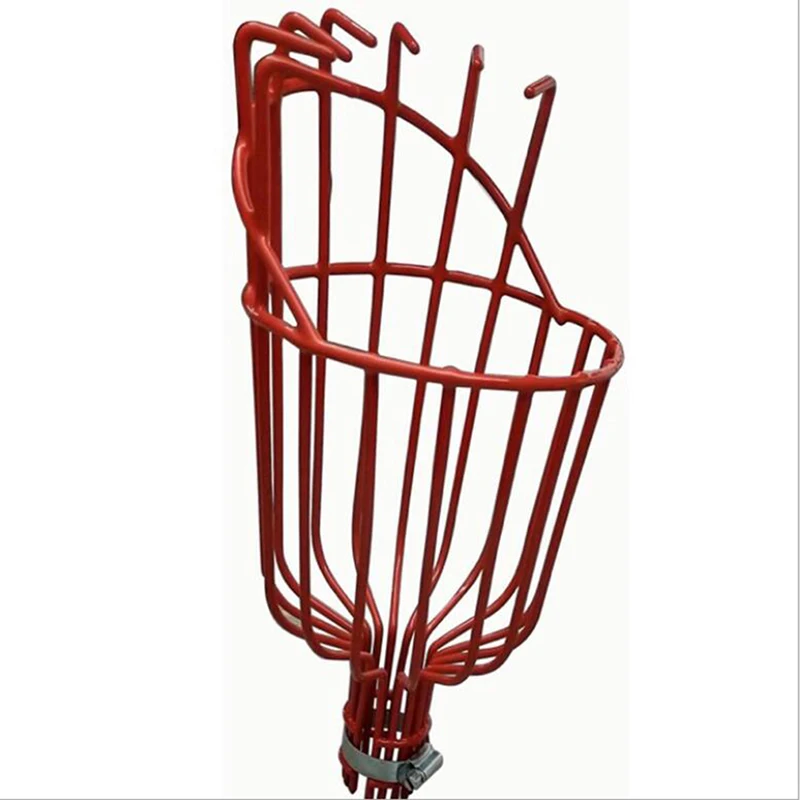 Garden Tools Red Deep Basket Fruit Picker Head Portable Fruit Picker Catcher Apple Peach Picking Farm Garden Picking Device