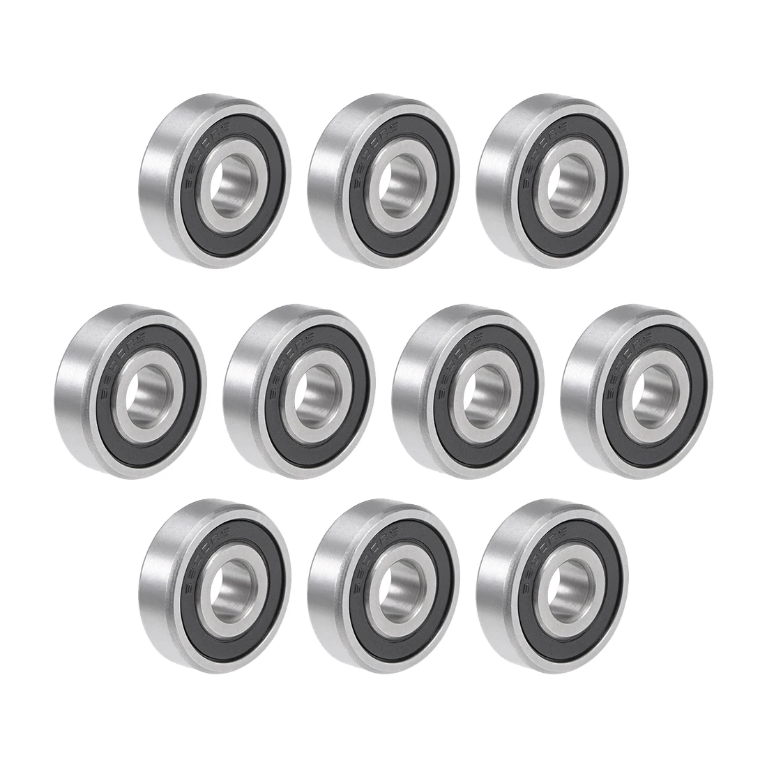 Uxcell 10Pack 6200-2RS Deep Groove Ball Bearing 10x30x9mm Double Sealed Chrome Steel Bearings