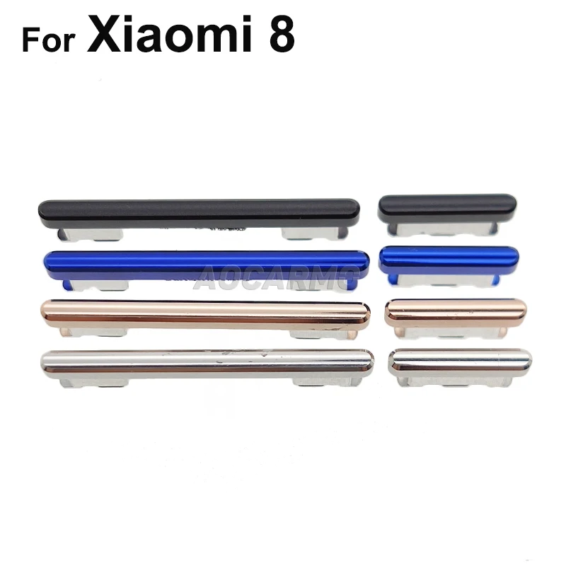 Aocarmo For Xiaomi 8 / 9 / 9se Mi8 Mi9 Mi9 SE Power On/Off Volume Up Down Switch Side Buttons Key Replacement Part