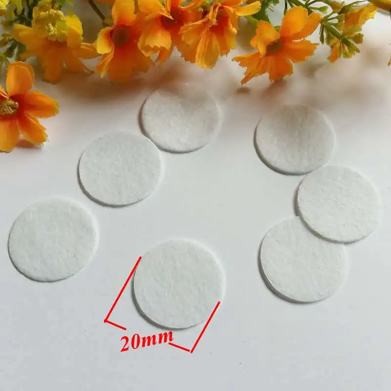 100pcs/lot White or Black Round Felt Fabric Pads Eco-friendly Patches Circle Pad for Fabric Flower Accessories DIY Scrapbook