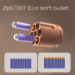 Toy Gun Soft Bullet Small Moon Revolver ZP5 EVA Sponge Round Head Elite Children DIY Partner Fun Hobby Accessories