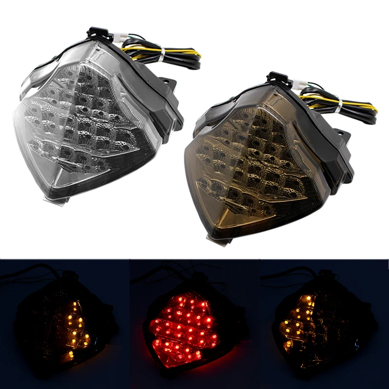 

Motorcycle Tail Light Turn Signal Rear Stop Motorcycle Tail Light Blinker Brake Signal Lamp Taillights For Yamaha Yzf R1 2004-20