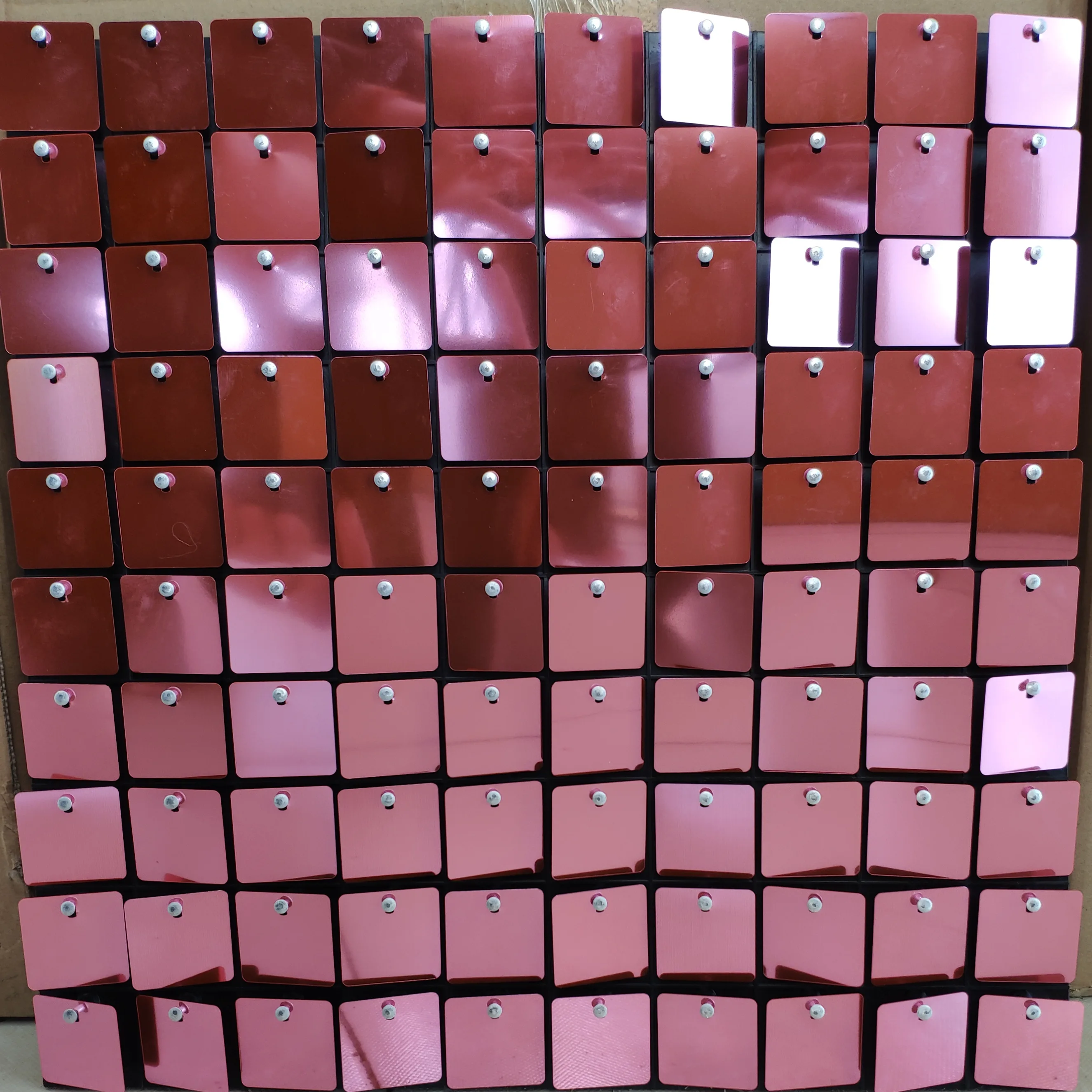 Pink Shimmer Sequins Wall Plates Background Boards For Wedding Backdrops Air Moving Stage Decorative Panels