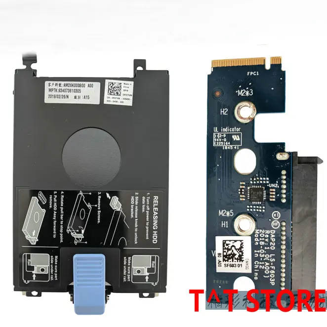 

original for Dell Precision 7530 7540 M.2 NVME SSD TO 2.5 SATA HDD BOARD caddy DAP10 LS-F593P test good