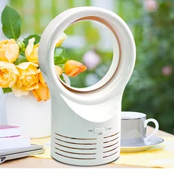 100V-240V Mini Bladeless Fan Electric Fans Desktop Cooling Fan Portable Handheld Air Conditioning Fan Electric Cooler Ventilator