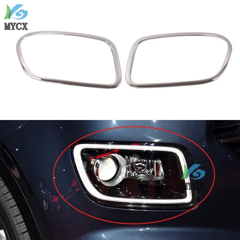 For Hyundai Venue 2019 2020 ABS Chrome Headlight Headlamp Frame Decoration Cover Trim Car Styling