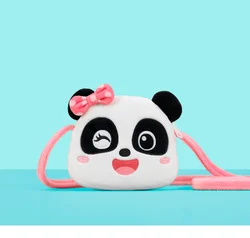 12/15cm BabyBus Cute Panda Plush Coin Bag Soft Stuffed Strawberry Shoulder School Bag For Kid Birthday Gift