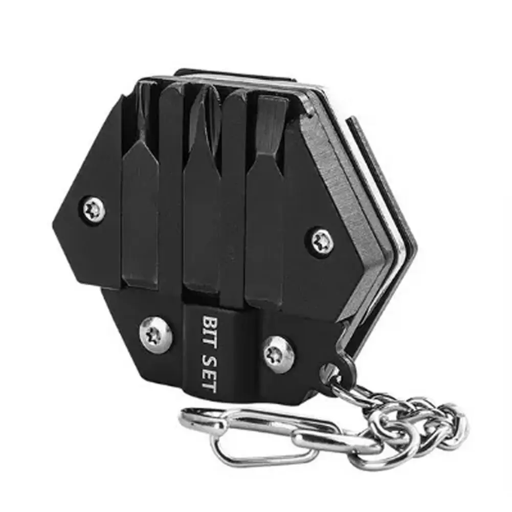 Ngoài Trời EDC Dụng Cụ Đa Chức Năng Đồng Tiền-Hình Gấp Gọn Bỏ Túi Cắt Lục Giác Mini Mang Theo Cắm Trại Thép Không Gỉ Vít Mới