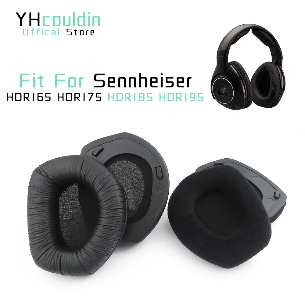 Yhcouldin almofada para fones de ouvido, capa de substituição de almofada de fone de ouvido em veludo para sennheiser h175 hdr185 dhr165 hdr195