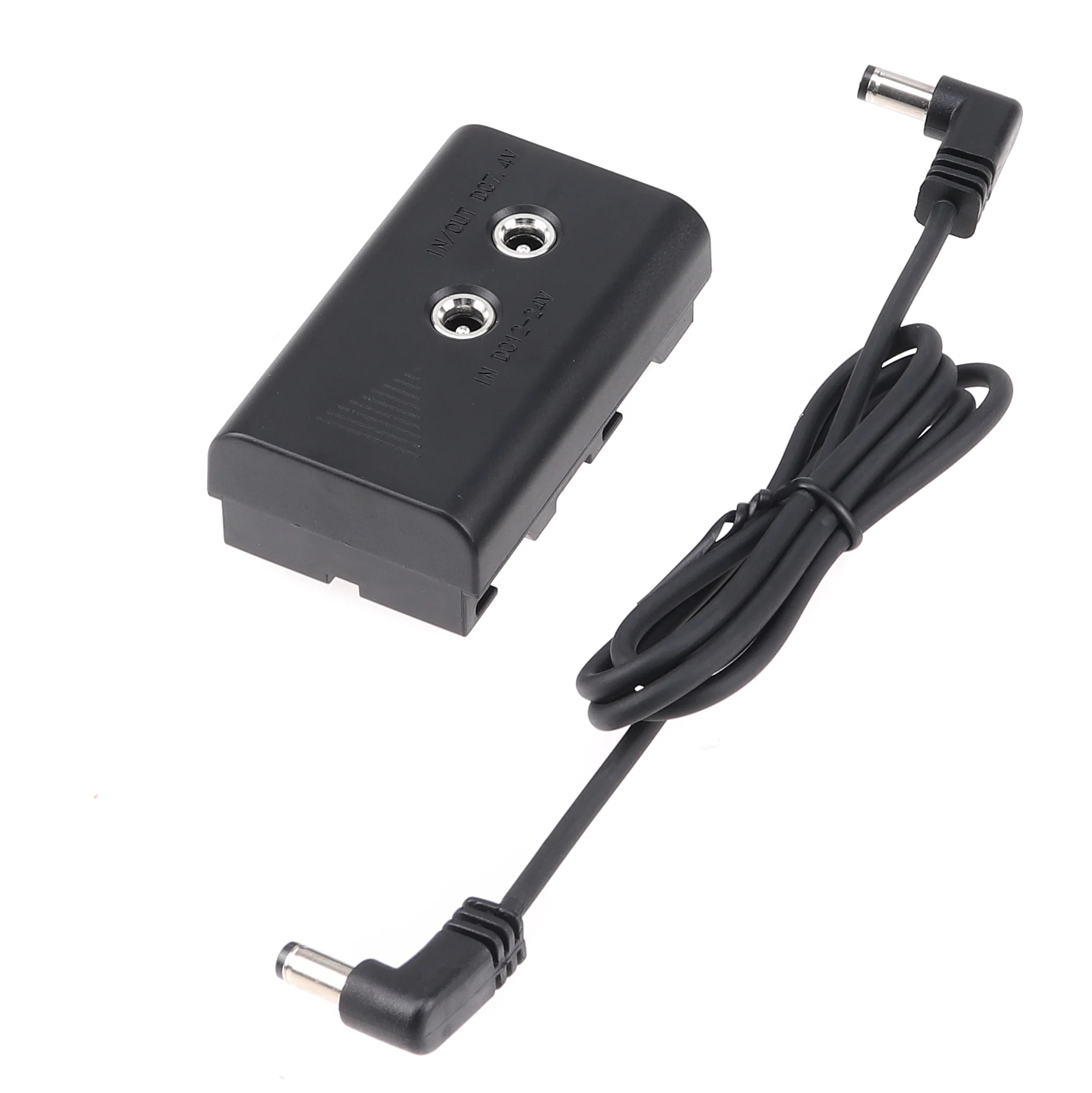 Fotga adaptor daya konektor DC ke NP-F baterai buatan pengganti NP-F960 /750/770/970 untuk kamera bidang LED