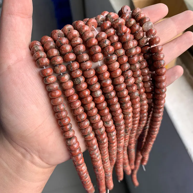 High Quality Natural Stone Bead Rondelle Shape Loose Spacer Abacus Quartz Beads For Handmade Jewelry Bracelet Necklace DIY