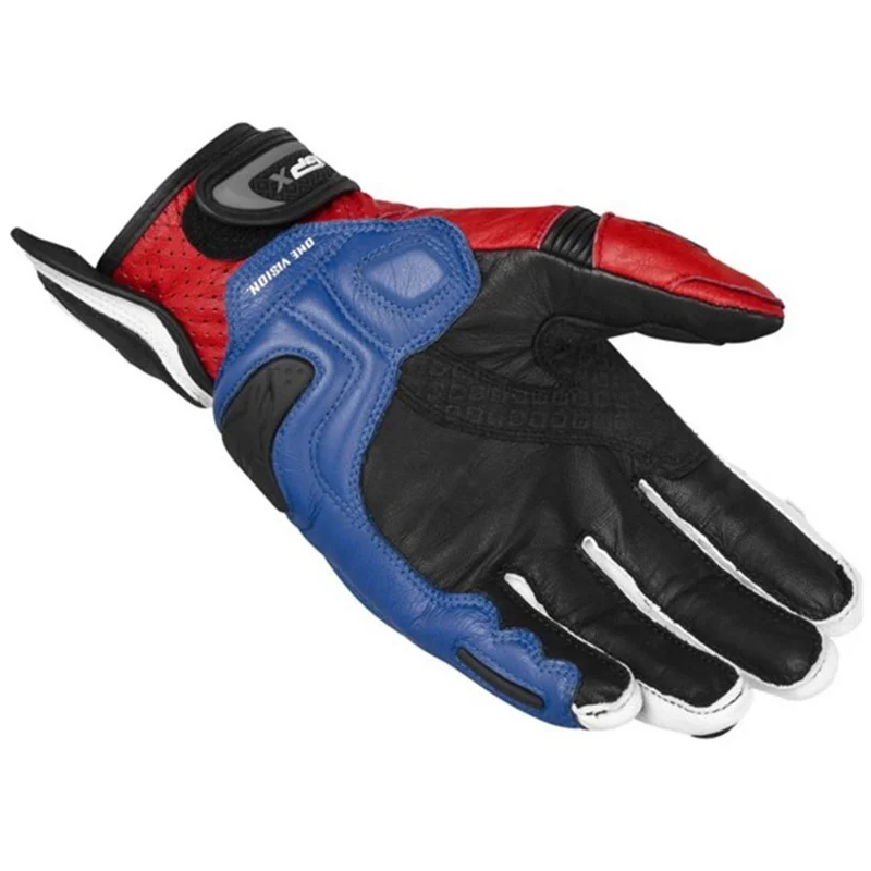 Leather Motorcycle Gloves Full Finger Carbon Fiber Anti-fall Screentouch Cycling Tactical Motocross Guantes Moto