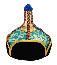 Mongolian Prince Hat for Men Royal Cap Vintage Top Adults Hats Mongolian Robe Accessories