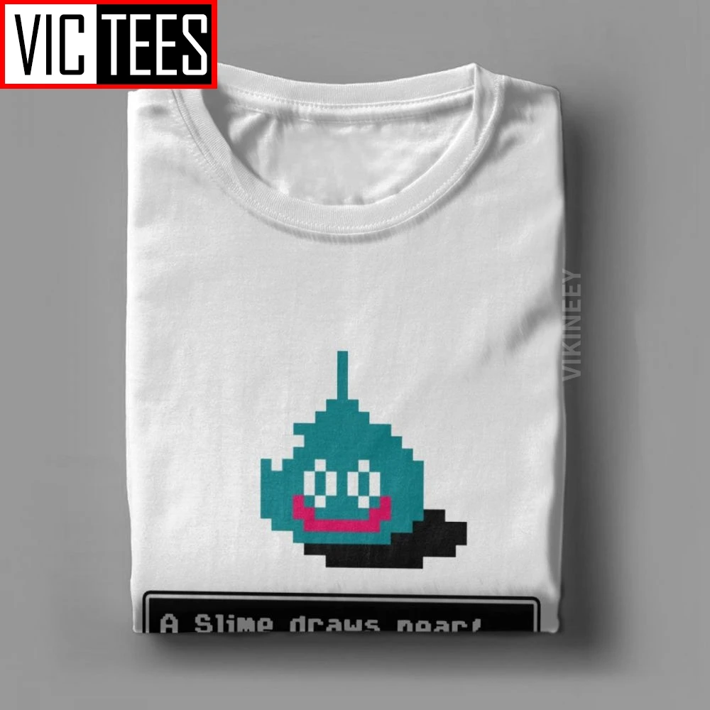 Men\'s T-Shirt A Slime Draws Near Dragon Quest T Shirt Funny Cotton Xi Rpg Game Toriyama Games Warrior