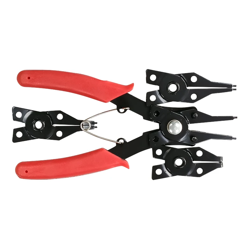 4 In 1 Combination Circlip Snap Ring Pliers Set Internal External O Ring C-Clip - 45, 90,180 Degree Angled Jaws Tool For RC view 4