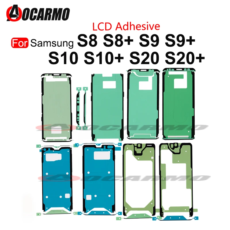 1 SZTUK samoprzylepnych naklejek na przedni ekran LCD do Samsung Galaxy S8 S9 S10 S20 S22 Plus S21 FE S8+S20 Ultra Wodoodporny klej zastępczy