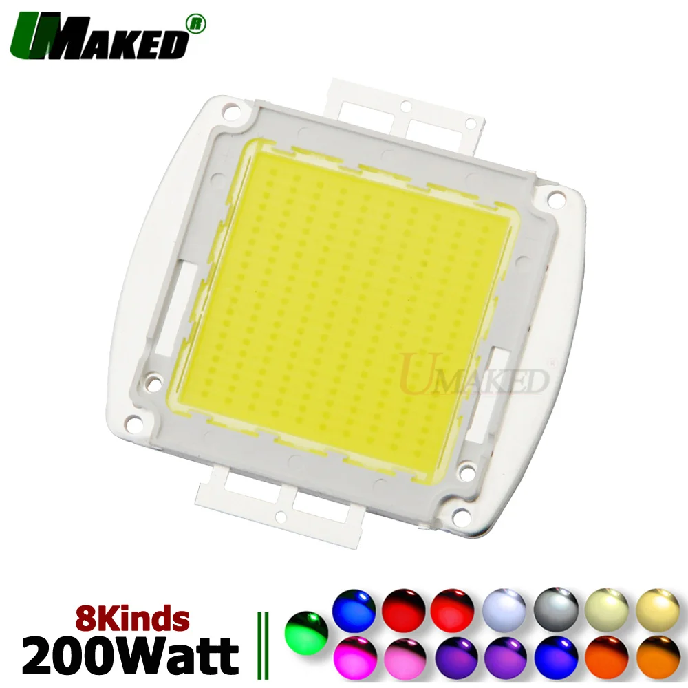 

Umaked High Power 200W LED COB SMD Epistar 45mil Light chips Warm Natural White Cool Full Spectrum led Bulb Spotlight COB Diode