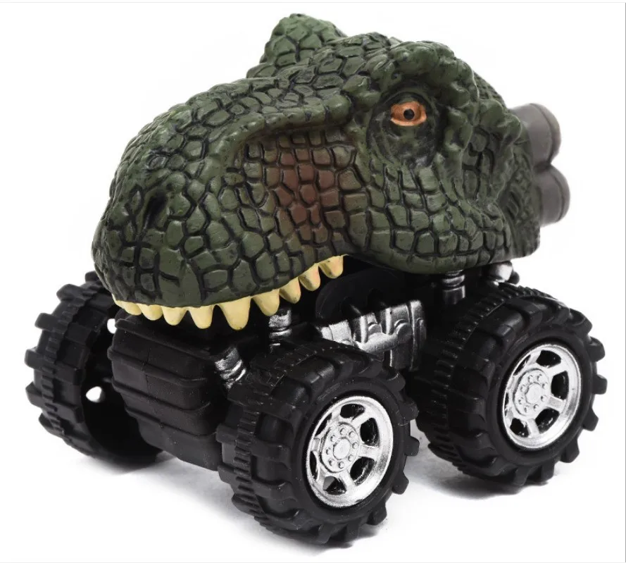 

6 Styles Dinosaur Tyrannosaurus Tatankacephalus Dilophosaurus Triceratops Pterosauria Spinosaurus Model Mini Toys Back Car