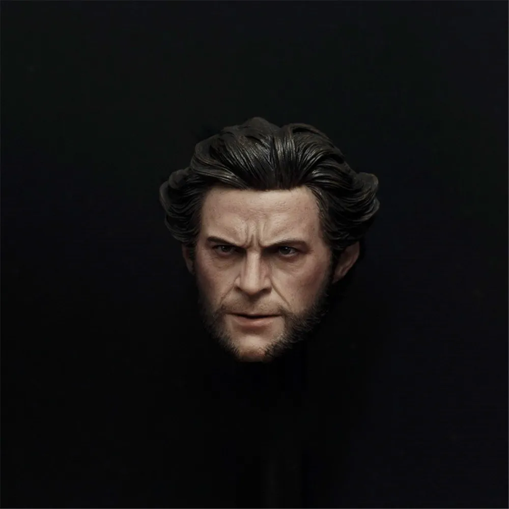 

1/6 Scale Male Head Sculpture Hugh Jackman Head Carving Model Fit 12'' Action Figure Body Doll