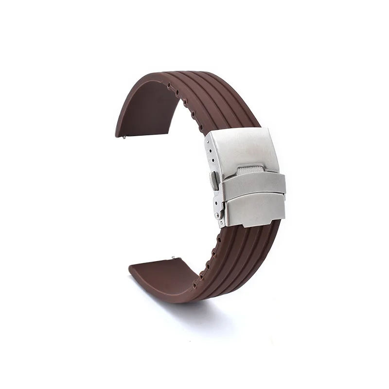 18mm 20mm 22mm 24mm Quick Release Korn Silikon Uhrenarmband für Universal Uhrenarmband Sport Wasserdichtes Gummi-Uhrenarmband – Detail 2
