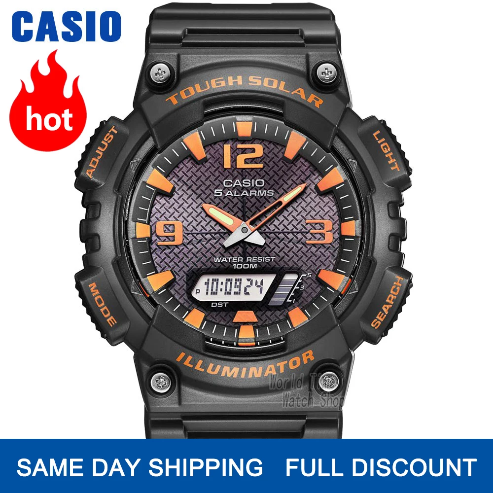 Casio Watch for men top luxury set 100m Waterproof Sport quartz Watch LED digital Military men watch Solar wrist watch relogio