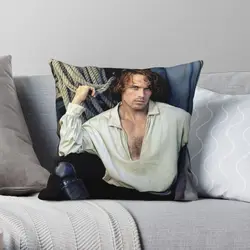 Sam Heughan jaid Fraser Outlander federa quadrata federa in velluto di lino poliestere fodera per cuscino auto all'ingrosso 45x45