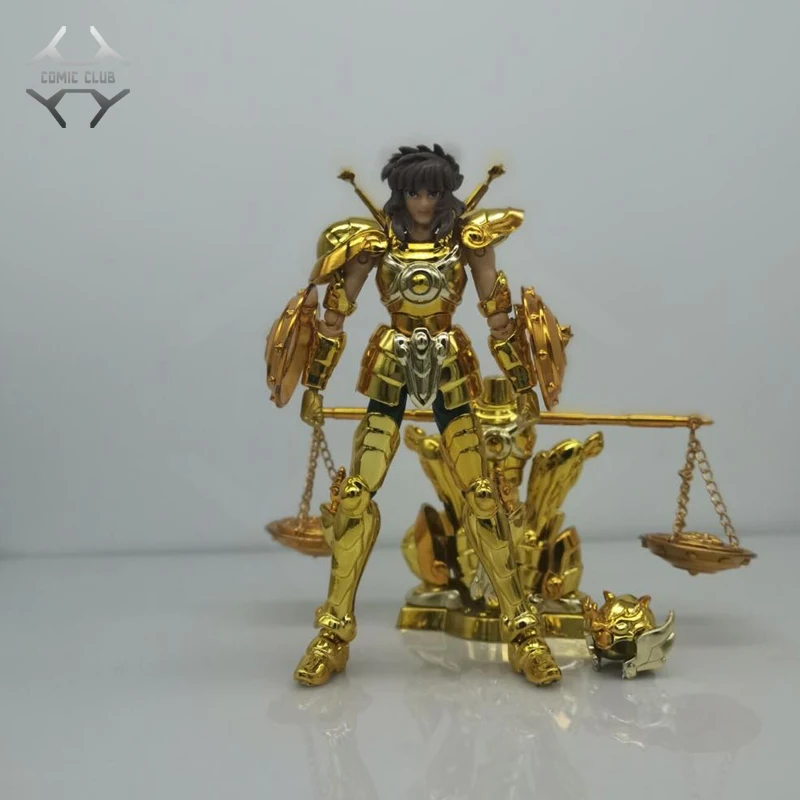 COMIC CLUB IN-STOCK mini cloth myth DDP scale 100mm EX gold saint libra Dohko with object metal armor action figure toy