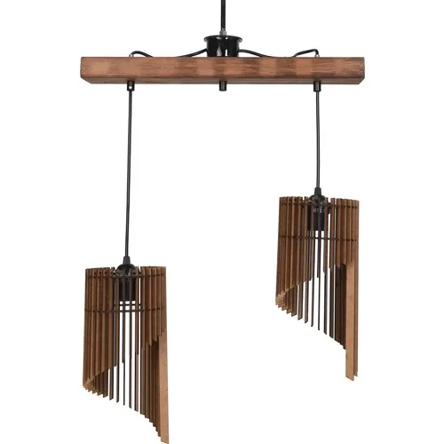 Vedemo 2li Pendant Jonquil Rustic Wood Chandelier