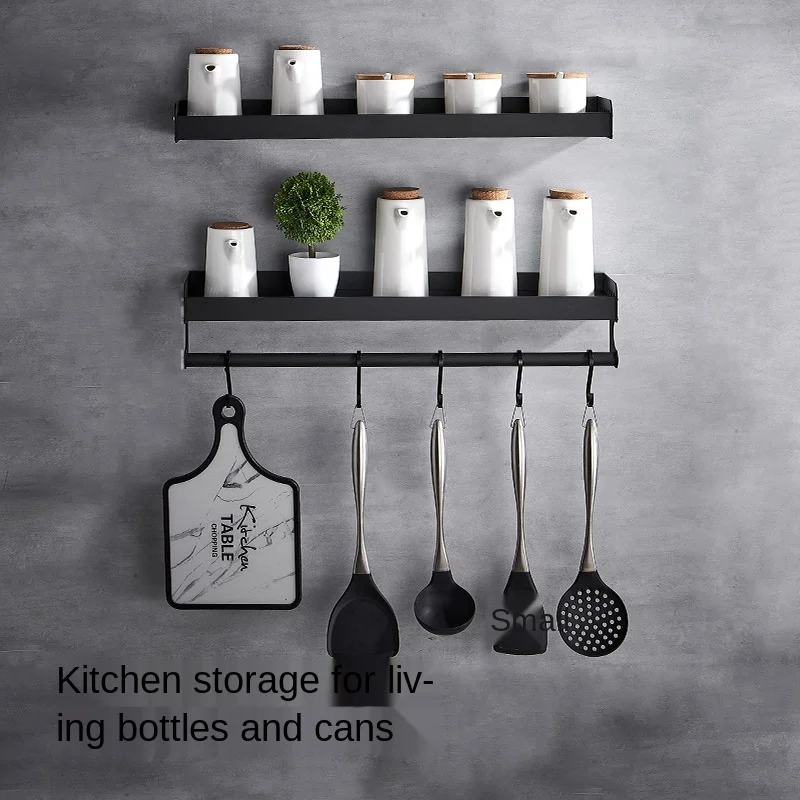 Kitchen-Shelf Storage Rack, Wall-Mounted Multifunctional Utensils Storage Rack for Knife Rest, Shovel and Chopsticks