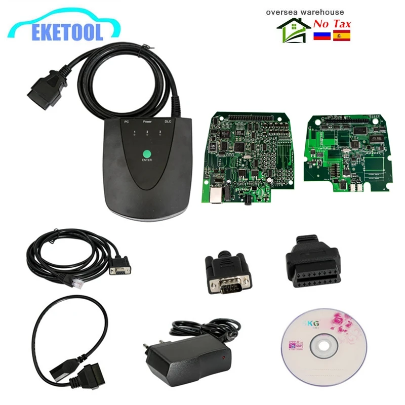 For Honda HDS HIM Diagnostic System Tool For HONDA Interface Module Green Double PCB With RS232 Stable Quality New V3.104.24