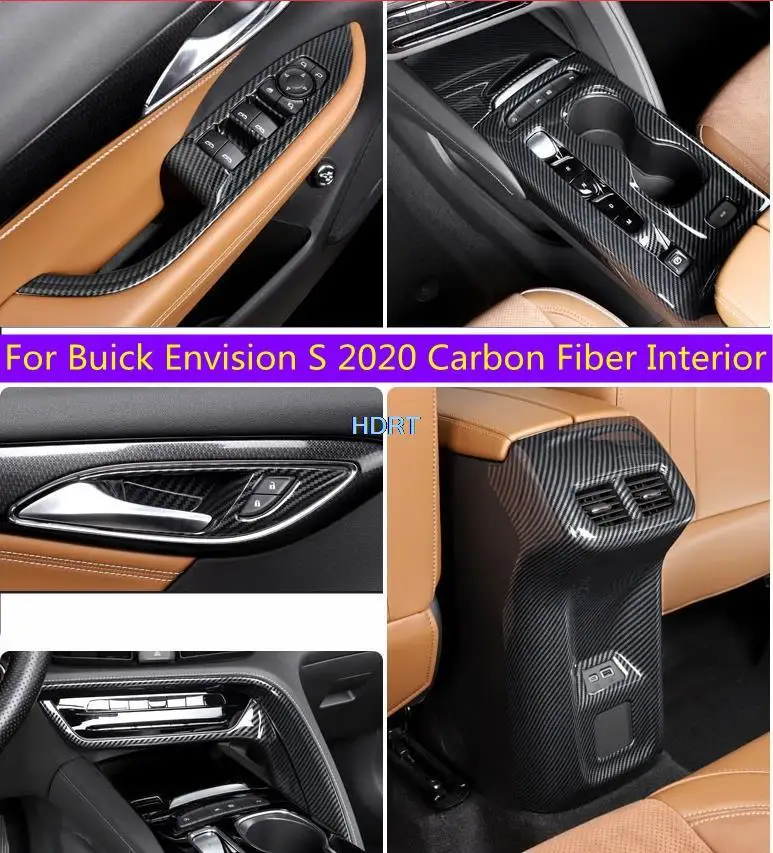 

Для Buick Envision S 2020 автомобильный Стайлинг из углеродного волокна интерьер автомобиля шестеренчатая коробка задних звезд Переводные детали аксессуары