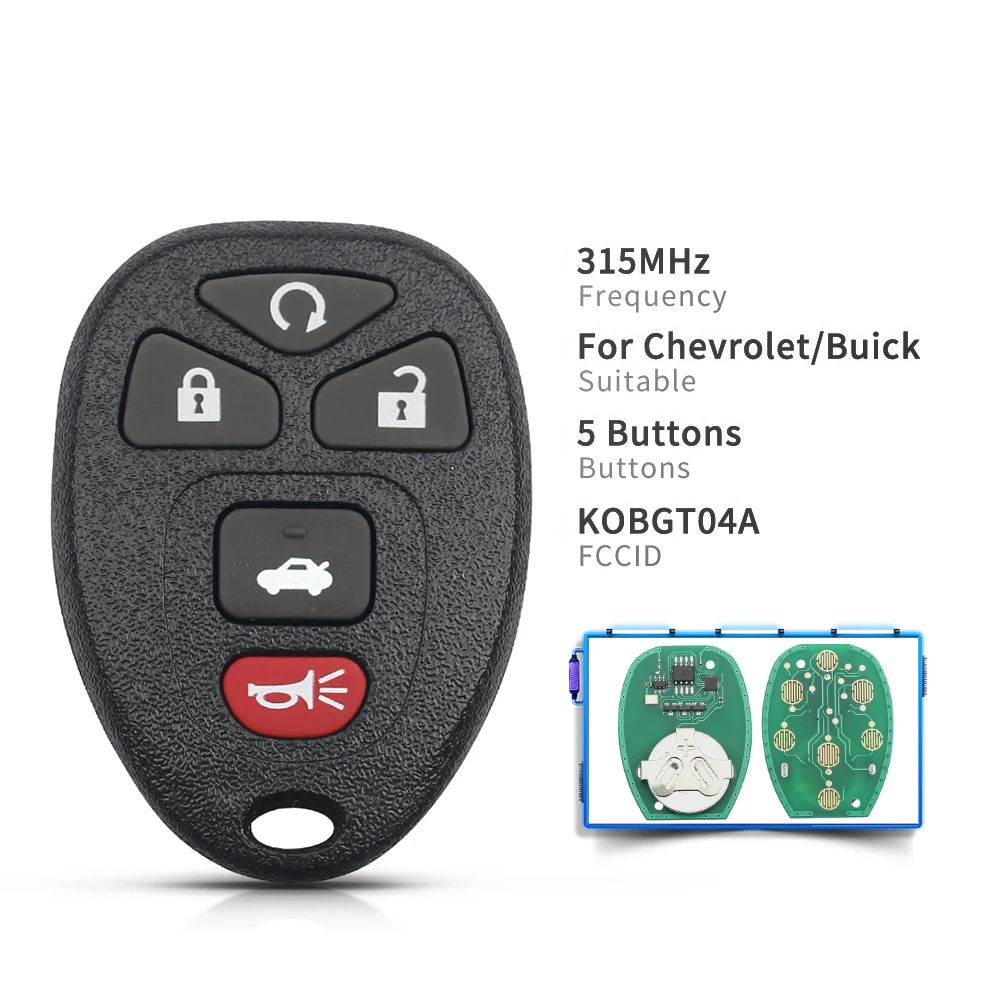 Fob Keyless Entry Remote for Chevy Cobalt Malibu/Buick Allure Lacrosse/Pontiac G5 G6 Grand Prix Solstice/Saturn Aura Sky