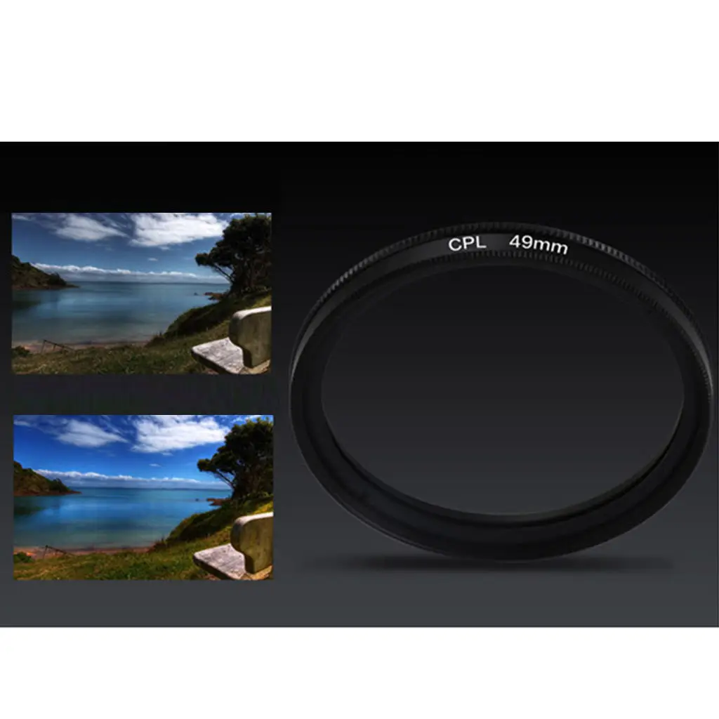 CPL Lens Filter 37mm Circular Polarizing Filter CPL Filter Clip-on for Phone Lens Thin Efficient Circular Polarized Lens Filter