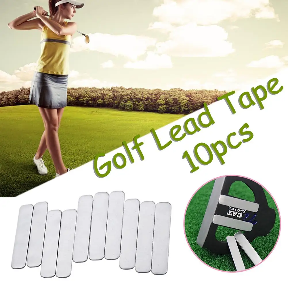 10pcs Golfer Adhesive Lead Tape Strips Add Power Weight to GOLF CLUB Tennis Racket Iron Putter Racquets Golf Accessaries