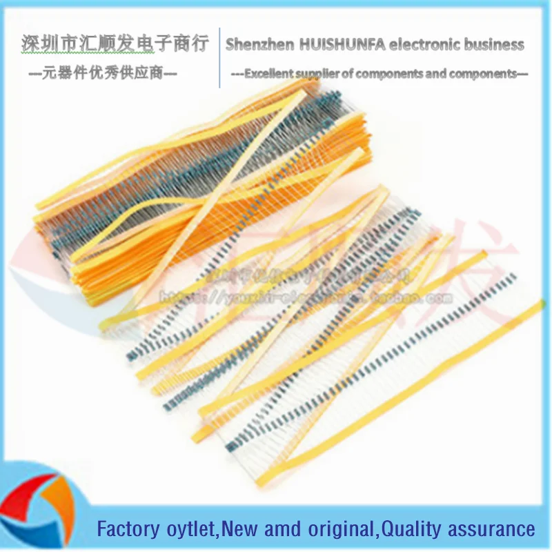 Elemento de resistor de filme metálico 1% anel de 5 cores 1r/2.2r/10r/22r/100r/220r
