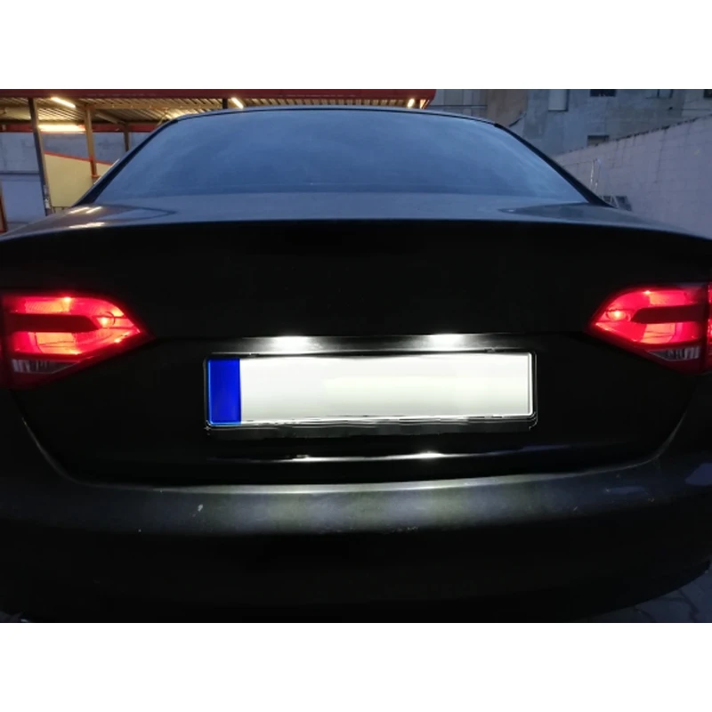 Car LED License Number Plate Light Lamp For Audi A4 B8 S4 A5 S5 Q5 TT RS A1 A7 RS5 TTRS A6 C7 For VW Passat 5D R36 6000K White