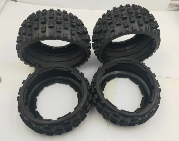 

Off road Front and Rear Tire Skin 4pcs/Set for 1/5 Hpi Rovan Km mcd redcat rcmk Baja 5b Ss Losi Dbxl Truck Rc Car Parts