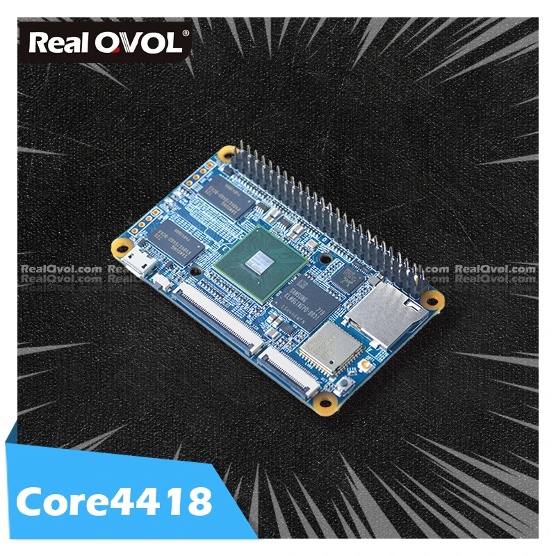 

RealQvol FriendlyELEC Core4418 S5P4418 Quad Core A9 Industrial Control, Monitoring Systems, Portable Devices, Robots, IoT