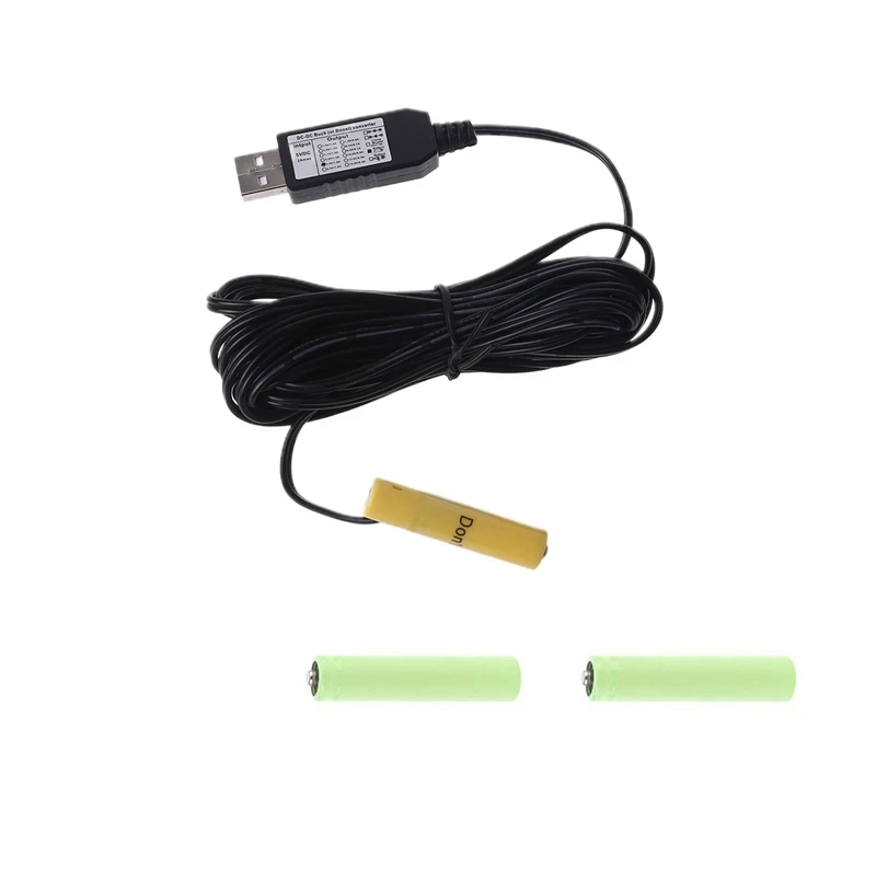 LR03 AAA Battery Eliminator USB Power Supply Cable Replace 1.5V AAA Battery For Electric Toy Flashlight Clock LED and more