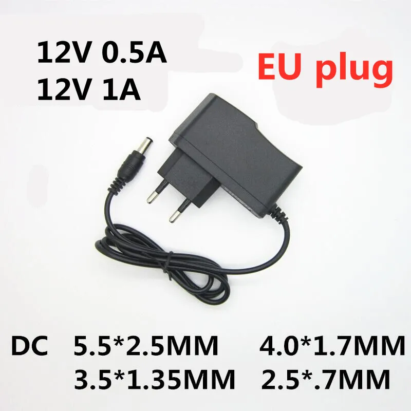 1PC AC 100-240V DC 12 V 0.5A 1A 1.5A 2A 3A konwerter ładowarka 12 V Volt dla taśmy LED EVD CCTV