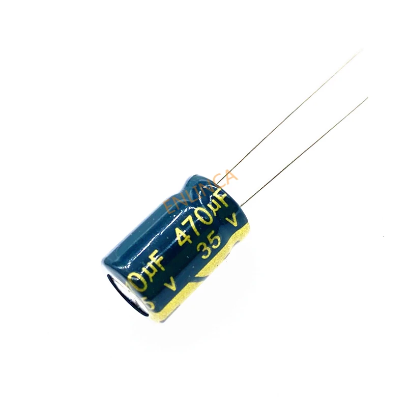 

10pcs/lot Low ESR/Impedance High Frequency 35v 470UF Aluminum Electrolytic Capacitor Size 8*12mm 470UF35V 20%