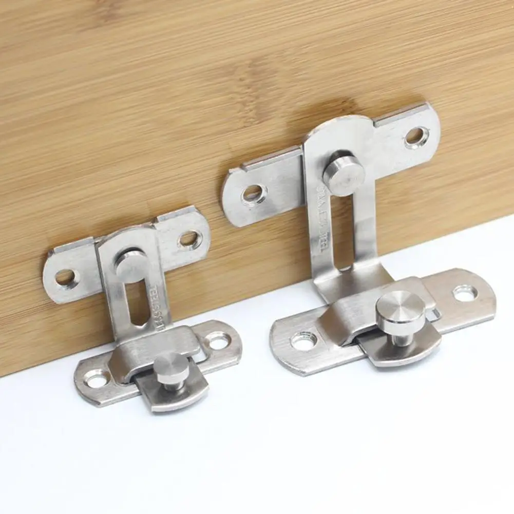 Stainless Steel 90 Degree Door Buckle Door Hasp Latches Sliding Door Chain Lock Anti-theft Window Door Lock Hardware