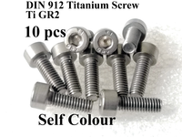 Golden Rainbow Blue Black DIN 912 M4 Titanium screw M4x8 M4x10 M4x12 M4x14 M4x16 M4x18 M4x20 M4x22 M4x25 M4x28 M4x30 Ti GR2 10pc