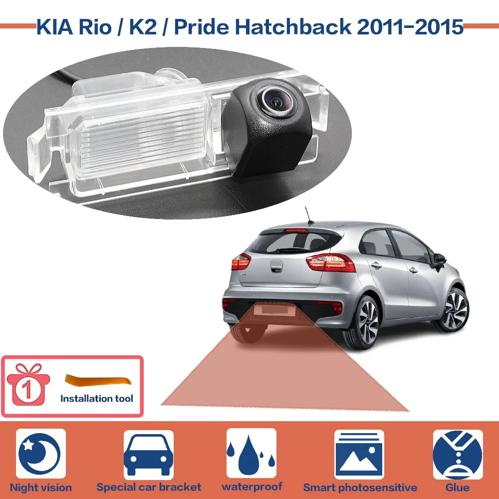 

Car Vehicle Rearview Camera Backup Review Parking Reversing Cam Rear View Waterproof For KIA Rio / K2 / Pride Hatchback 2011